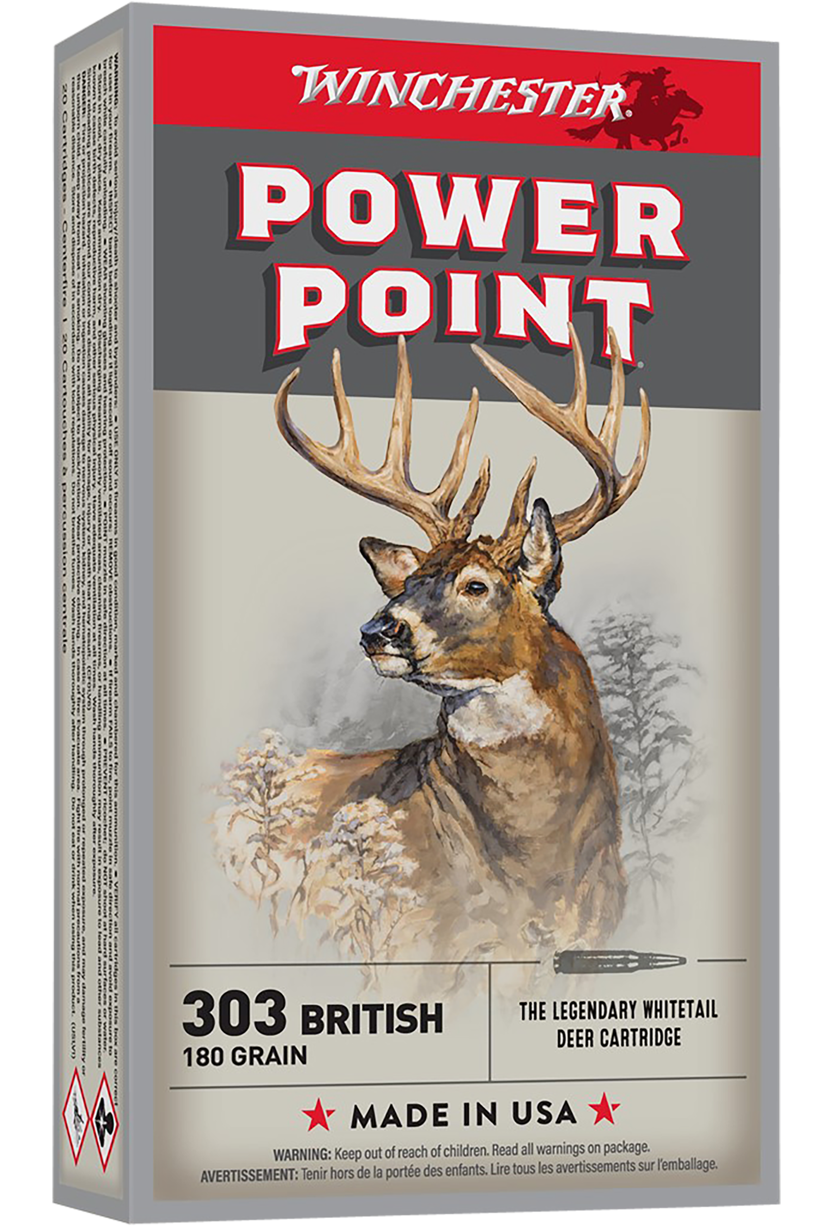 Winchester Ammo X303B1 Power-Point  303British 180gr 20 Per Box/10 Case