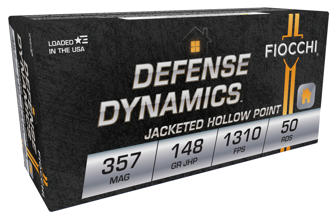 Fiocchi 357E Defense Dynamics 357Mag 148gr Jacketed Hollow Point 50 Per Box/20 Case