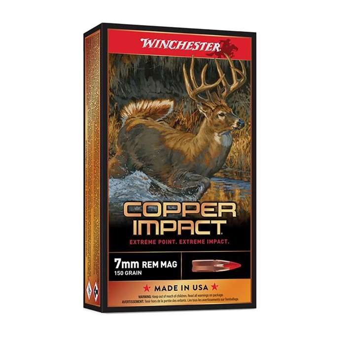 WINCHESTER COPPER IMPACT 7MM REM MAG, 150G 20RD BX 200RD CS