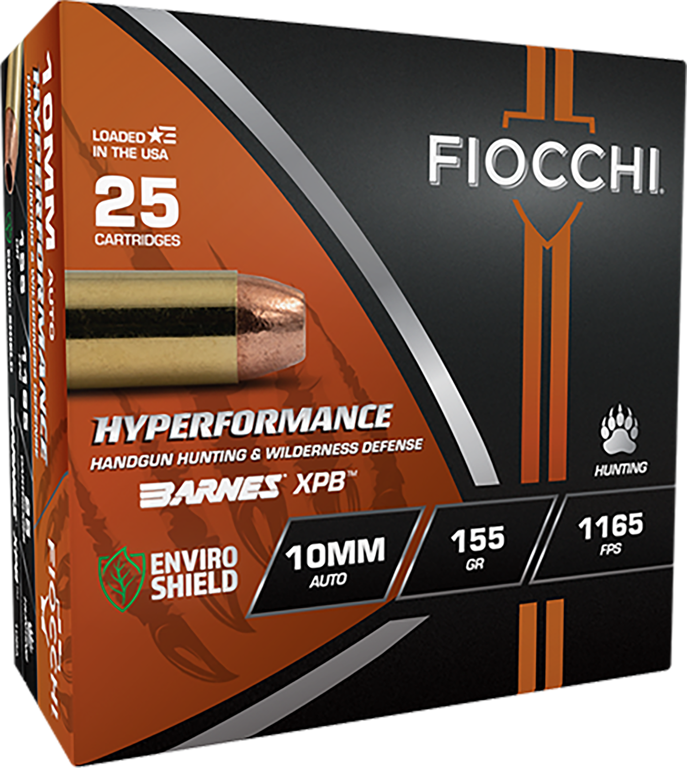 Fiocchi 10BA Hyperformance  10mm 155gr XPB 25 Per Box/8 Case