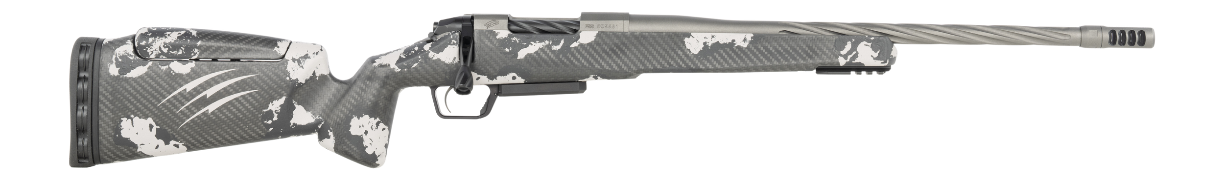 Fierce Firearms RIVSSX7PRC22GP Twisted Rival XP 2.0 7mm PRC 3+1 22" Glacier Cerakote Spiral Fluted Threaded Barrel, Stainless Steel Drilled & Tapped Receiver, Arca Rail Forend, Phantom Camo Push Butto