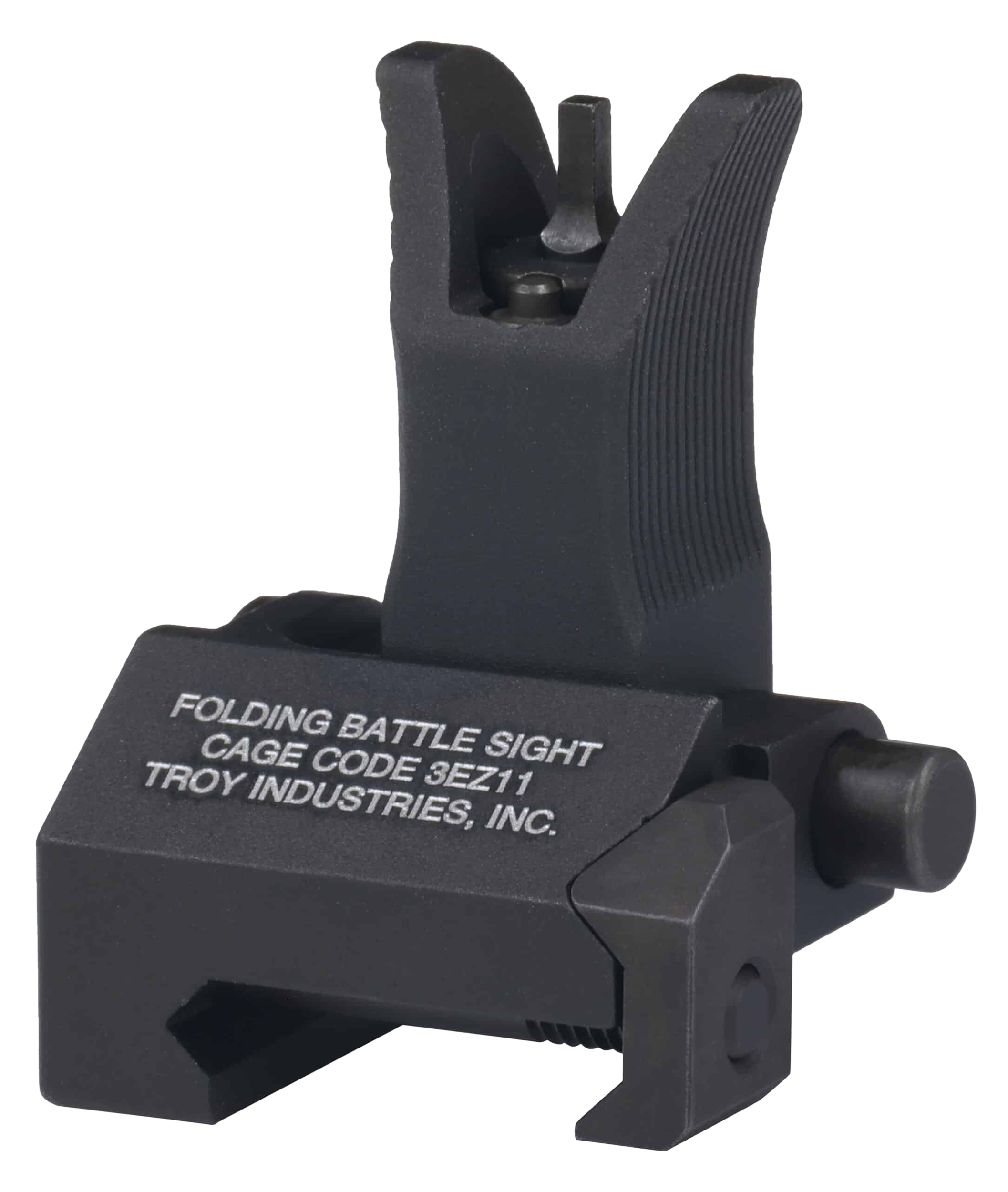 Troy Ind SSIGFBSFMBT00 Front Folding BattleSight M4 Black Hardcoat Anodized