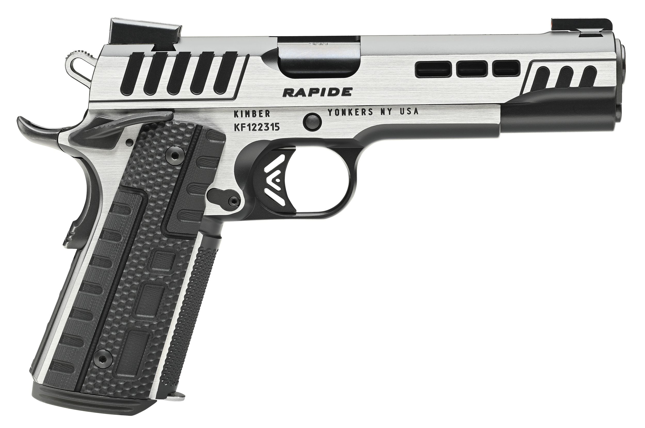 Kimber Mfg.,inc 3000426  Rapide Scorpius 10mm 8+1 5" Black KimPro II w/ Brush Polished Flats Stainless Steel Slide G10 Grip