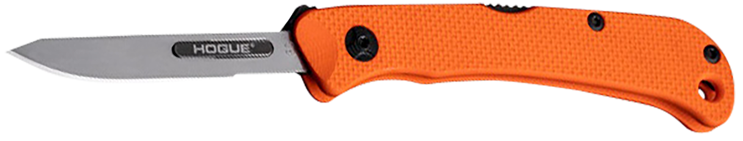 Hogue 35834 Expel  2.50" Folding Scalpel Plain Satin High Carbon Steel Blade, Blaze Orange Textured G10 Scales/SS Handle