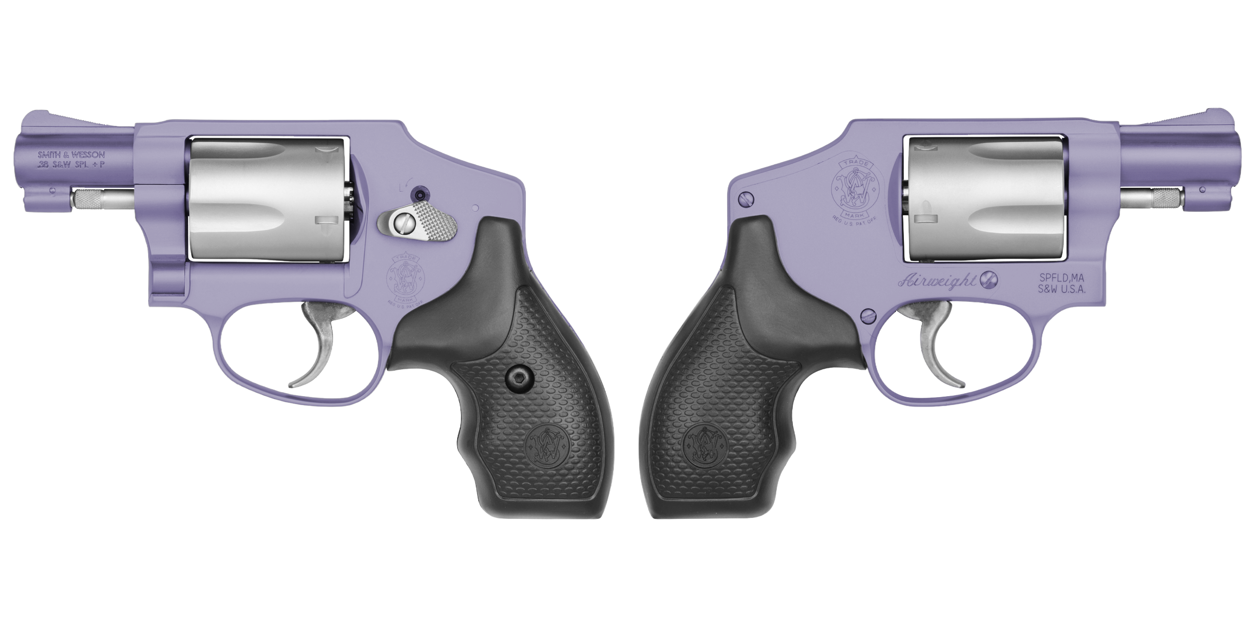 SMITH & WESSON 642 CRUSHED ORCHID AIRWEIGHT 38SPL 1.875" 5RD DAO