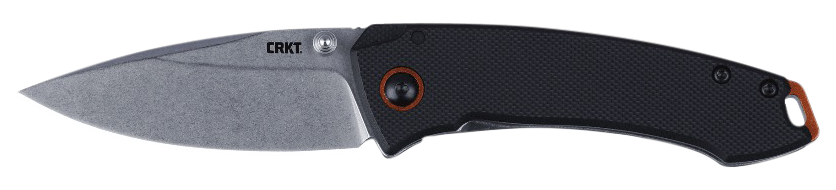 CRKT 2522 Tuna  Compact 2.73" Plain Stonewashed 8Cr13MoV SS Blade, Black G10/SS Handle, Includes Pocket Clip
