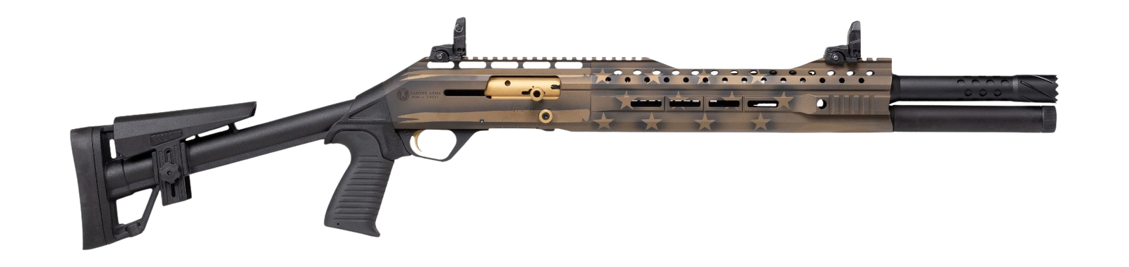 Panzer Arms EG-240 12 GA 18.5" 5rd Bronze US Flag Shotgun