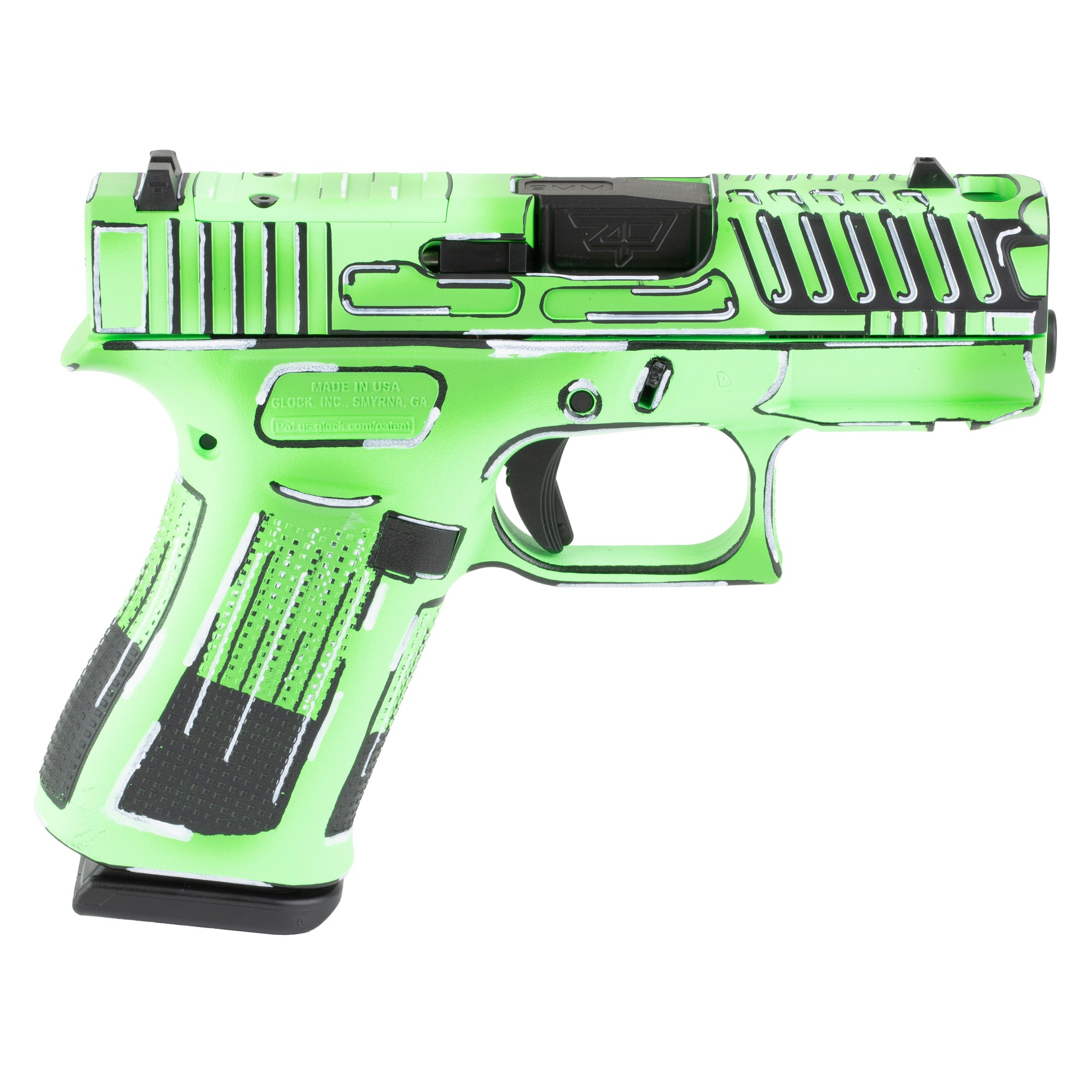 GLOCK 43X COMP 9MM 10RD ANIME GREEN