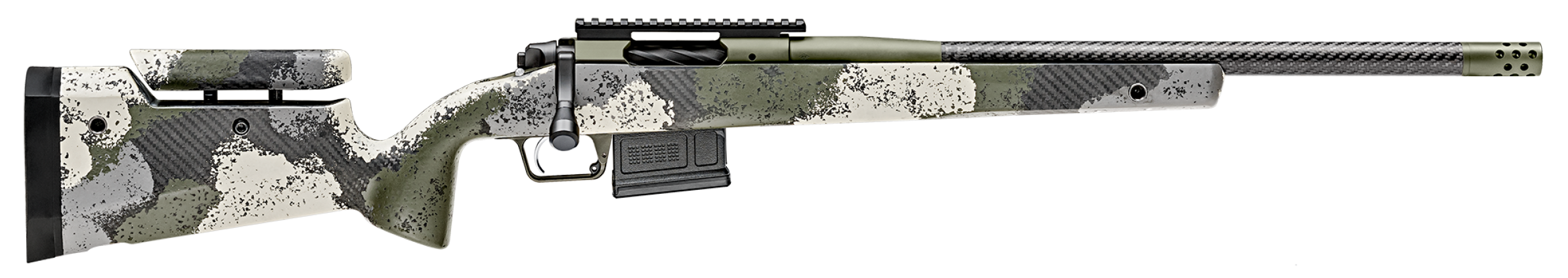 Springfield Armory BAW920308CFGA 2020 WayPoint  308 Win,7.62x51mm NATO 5+1 20" CF Evergreen Camo Hybrid Profile w/Adj Cheek Comb & M-LOK Stock Mil-Spec Green Cerakote Right Hand