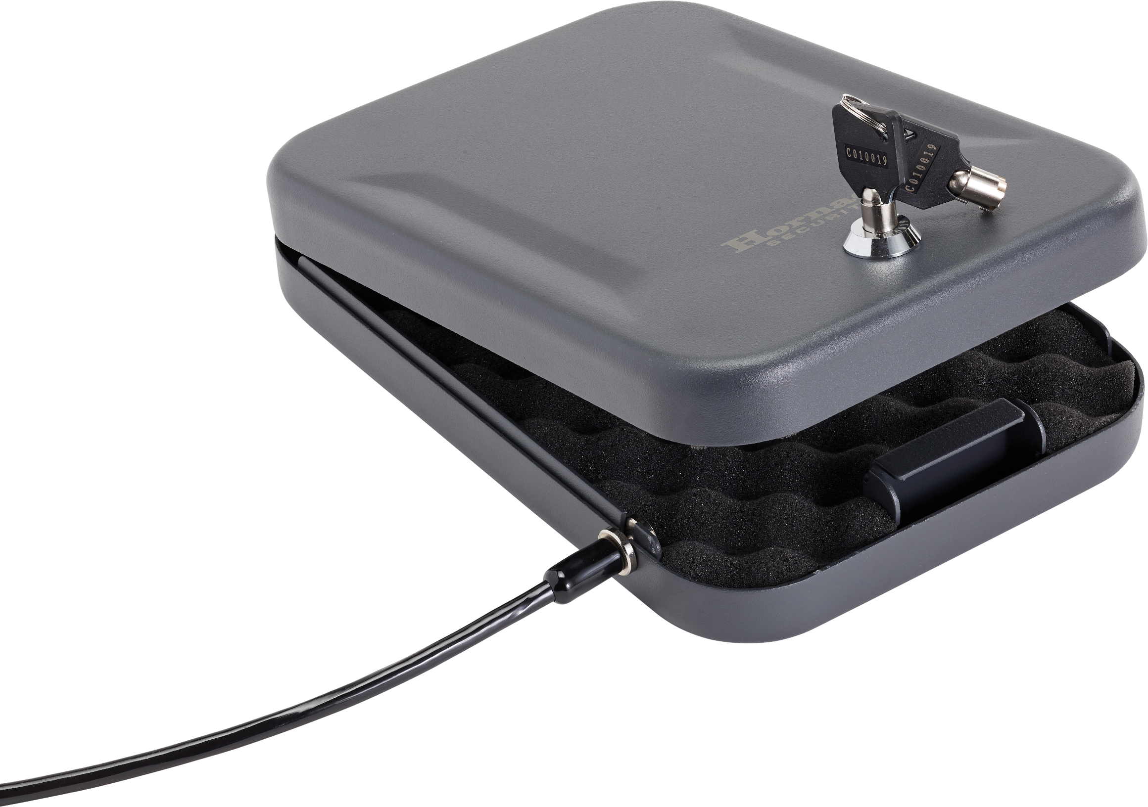 Hornady 95200 Standard Lock Box Large Key Entry Black Steel Holds 1 Handgun 9.50" L x 6.50" W x 1.75" D
