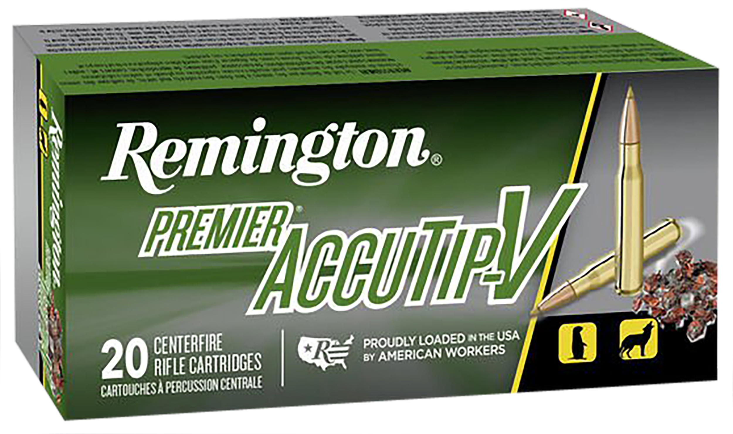 Remington Ammunition 29220 Premier Accutip-V 204Ruger 40gr AccuTip V Boat Tail 20 Per Box/10 Case
