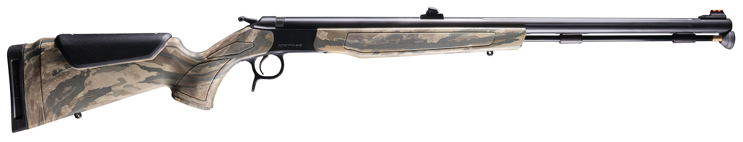 CVA PR2047N Optima  50 Cal 26" Black Nitride Fluted Barrel, Black Nitride Drilled & Tapped Steel Receiver, Fixed Realtree Legacy Synthetic Stock, Fiber Optic Sights