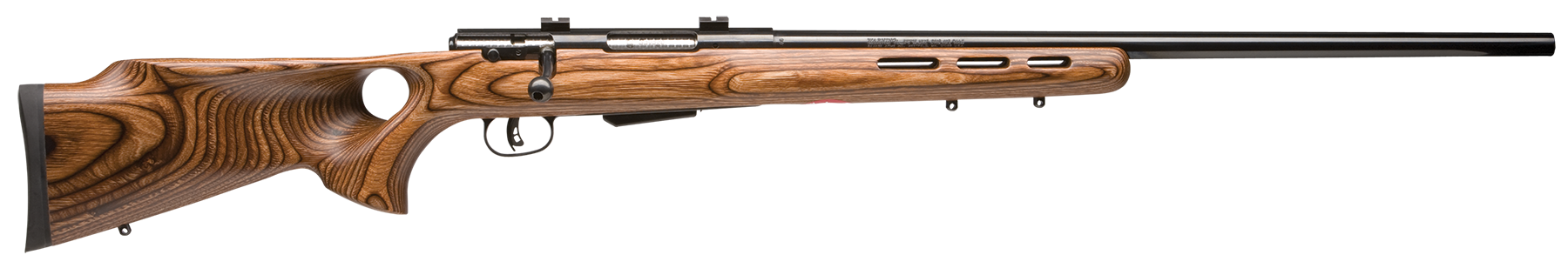 Savage Arms 18528 25 Lightweight Varminter-T 223 Rem 4+1 Cap 24" Matte Black Rec/Barrel Natural Brown Laminate Fixed Thumbhole Stock Right Hand (Full Size) with Detachable Box Magazine