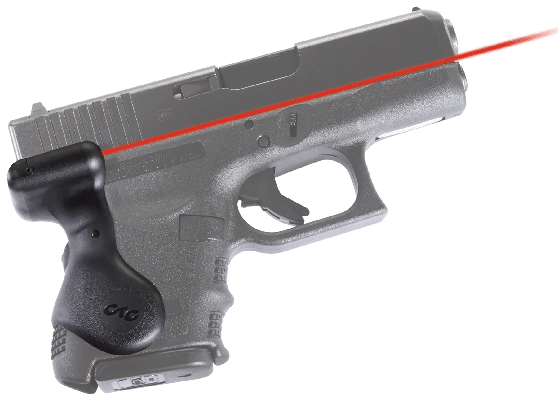 Crimson Trace 011340 Lasergrips Compatible w/Glock Gen3 26/27/28/33/39 Red Laser Black Polymer