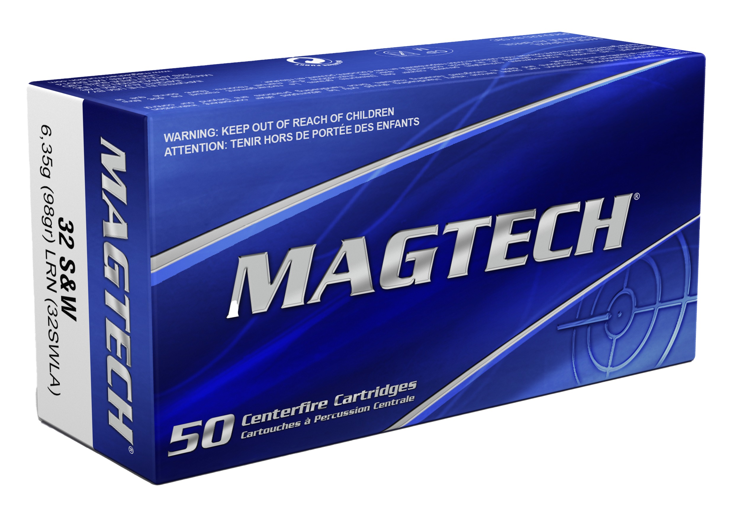 Magtech 32SWLA Range/Training  32S&WLong 98gr Lead Round Nose 50 Per Box/20 Case