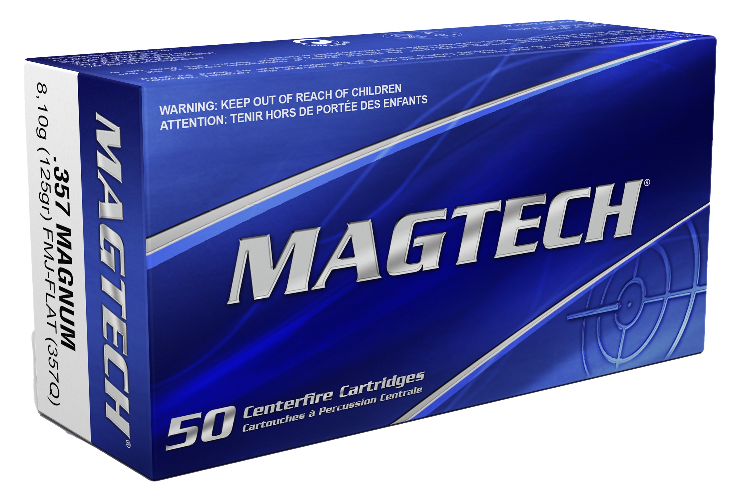 Magtech 357Q Range/Training 357Mag 125gr Full Metal Jacket Flat Point 50 Per Box/20 Case