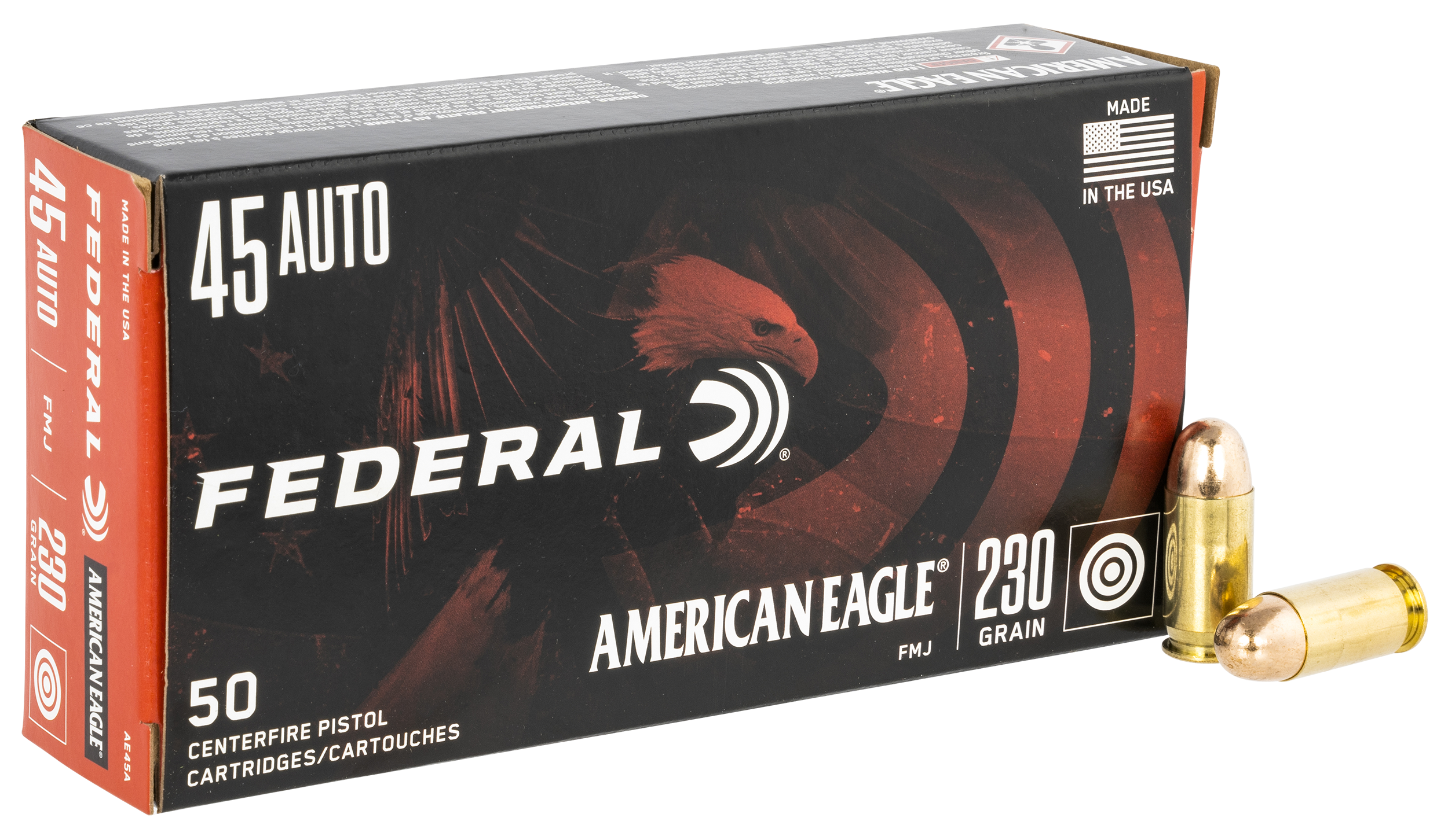Federal AE45A American Eagle Handgun 45ACP 230gr Full Metal Jacket 50 Per Box/20 Case