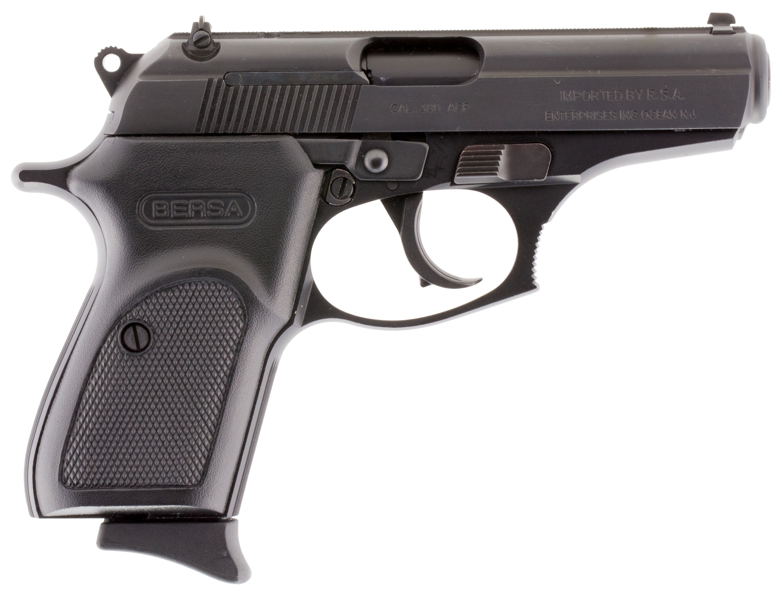 Bersa T380M8 Thunder  Micro-Compact Frame 380 ACP 8+1, 3.50" Black Steel Barrel, Matte Black Serrated Steel Slide & Aluminum Frame