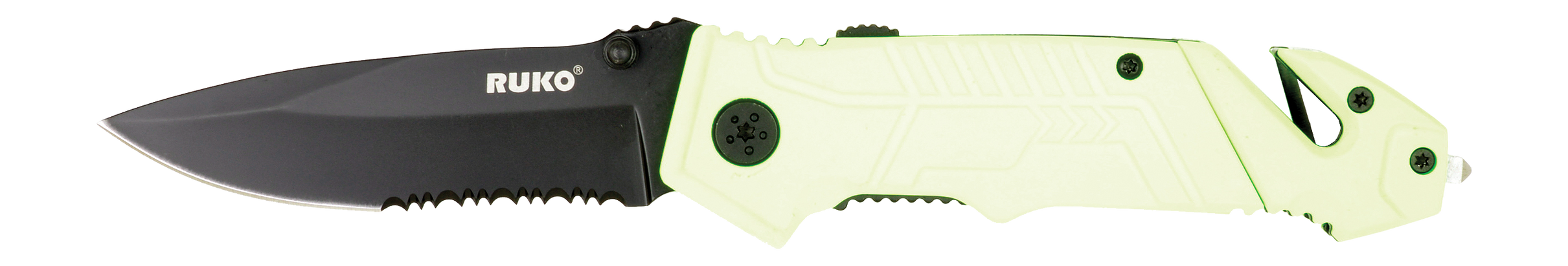 Ruko 3.25" Folding Knife Hi-Viz Green