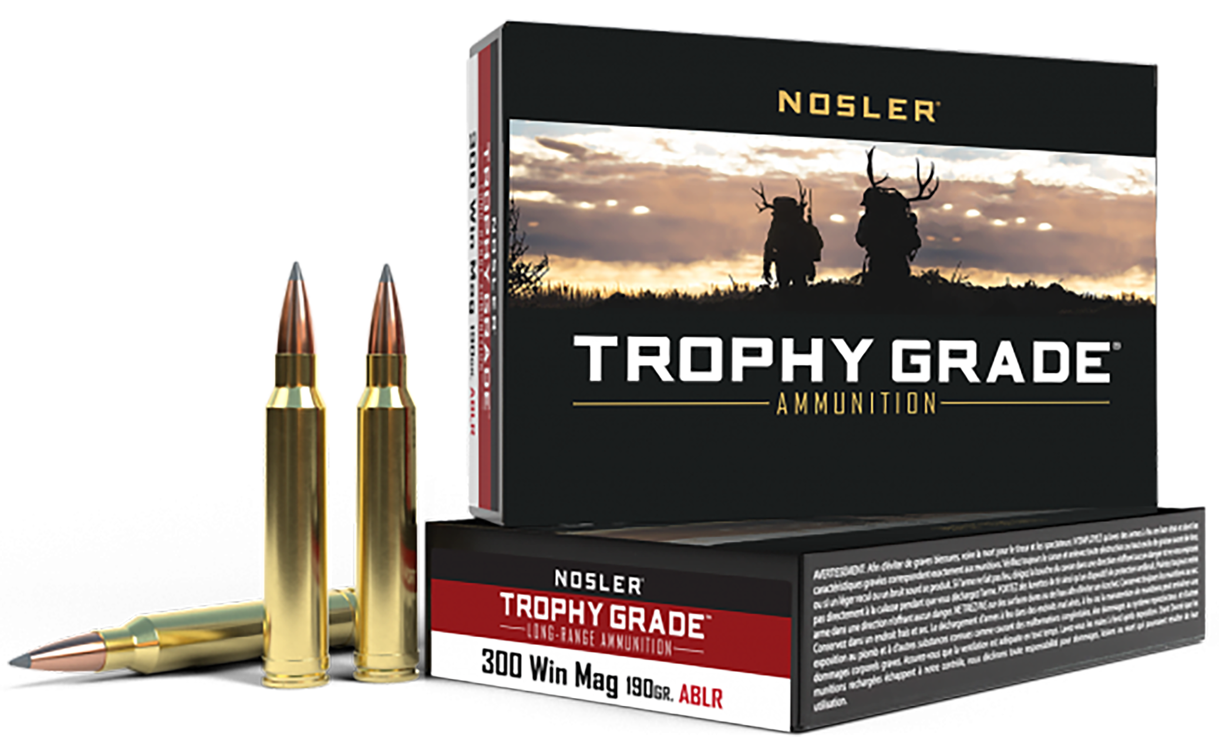 Nosler 60126 Trophy Grade Long-Range 300WinMag 190gr Nosler Spitzer AccuBond Long Range 20 Per Box/10 Case