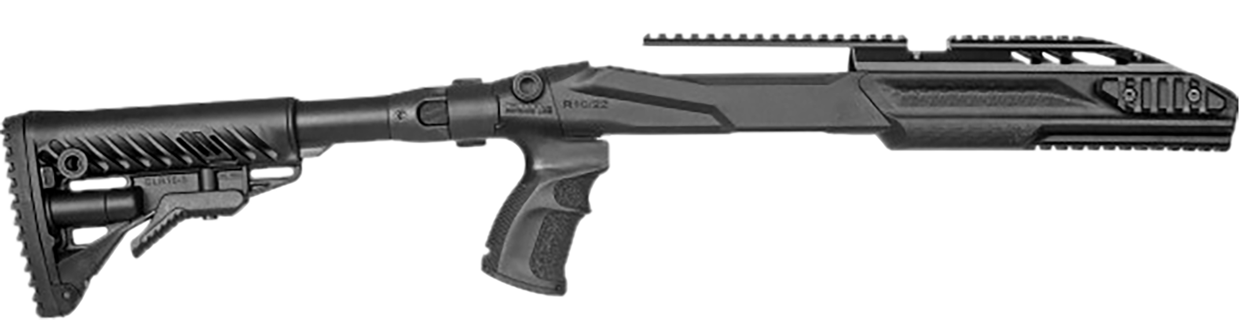 FAB Defense FXM4PR1022B M4 Conversion Kit Matte Black Synthetic, Collapsible Left Side Folding, Fits Ruger 10/22, 2.51"- 30.70" OAL