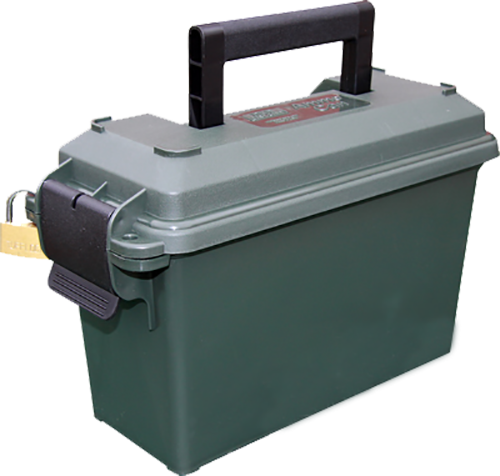 MTM Case-Gard AC30T11 Ammo Can Tall 30Cal Handgun Forest Green Polypropylene