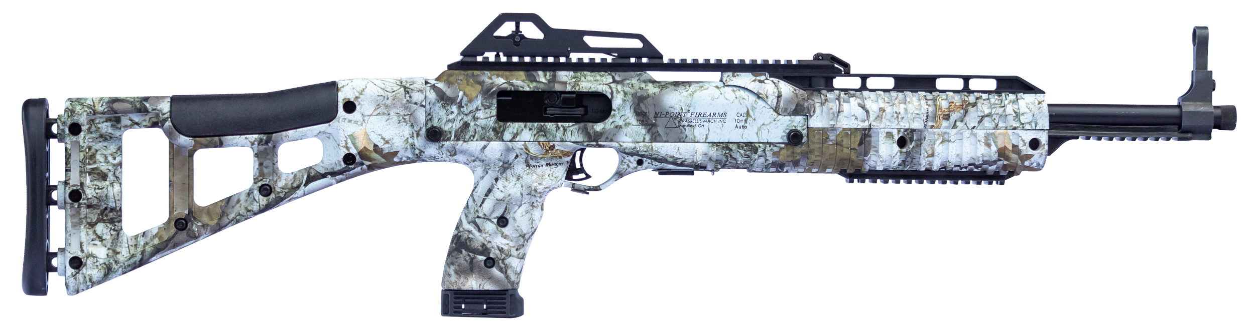 Hi-Point 4595TSMWM 4595TS Carbine 45 ACP 17.50" 9+1 Mothwing Winter Mimicry All Weather Skeletonized Stock Mothwing Winter Mimicry Polymer Grip Right Hand