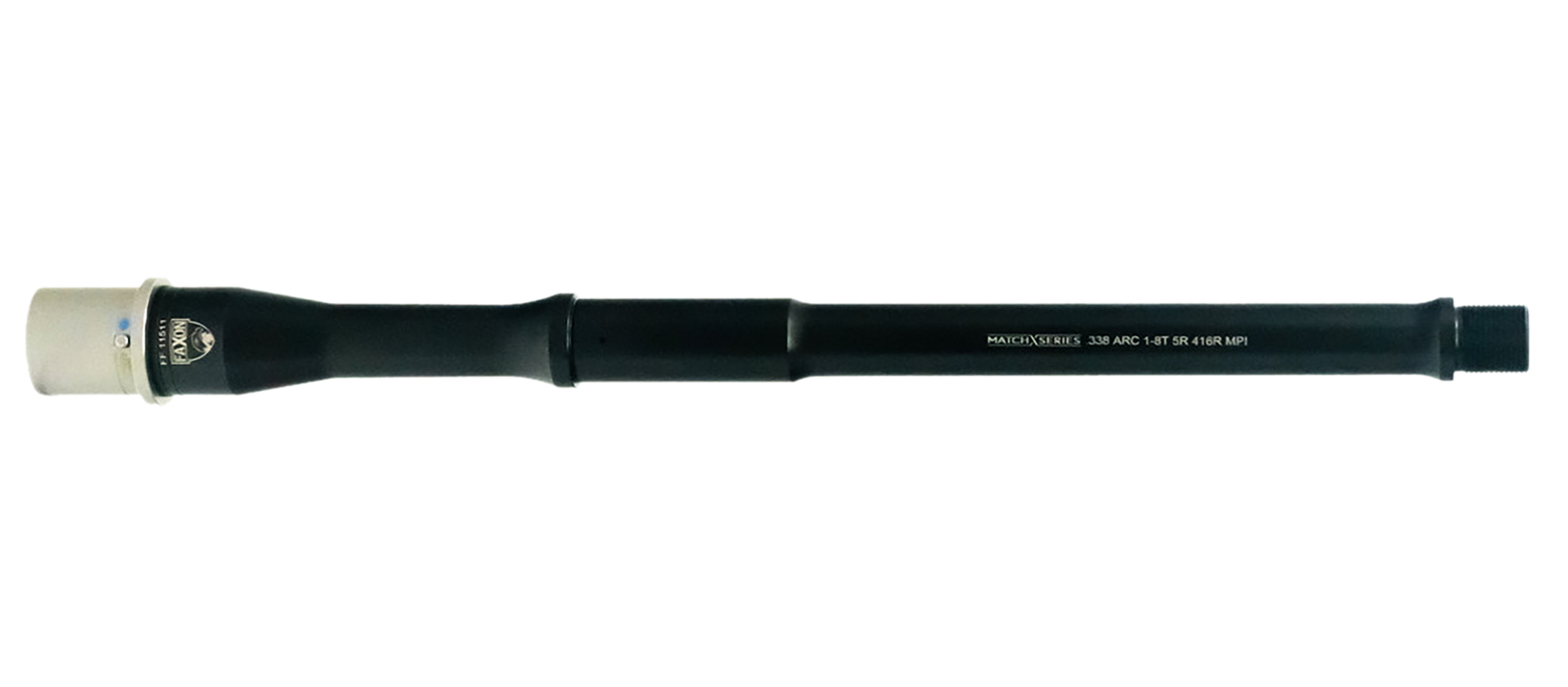 Faxon Firearms 15B338A8P125NGQ5RNP3 Gunner 338 ARC 12.50" Black Nitride 416-R Stainless Barrel Fits AR-15