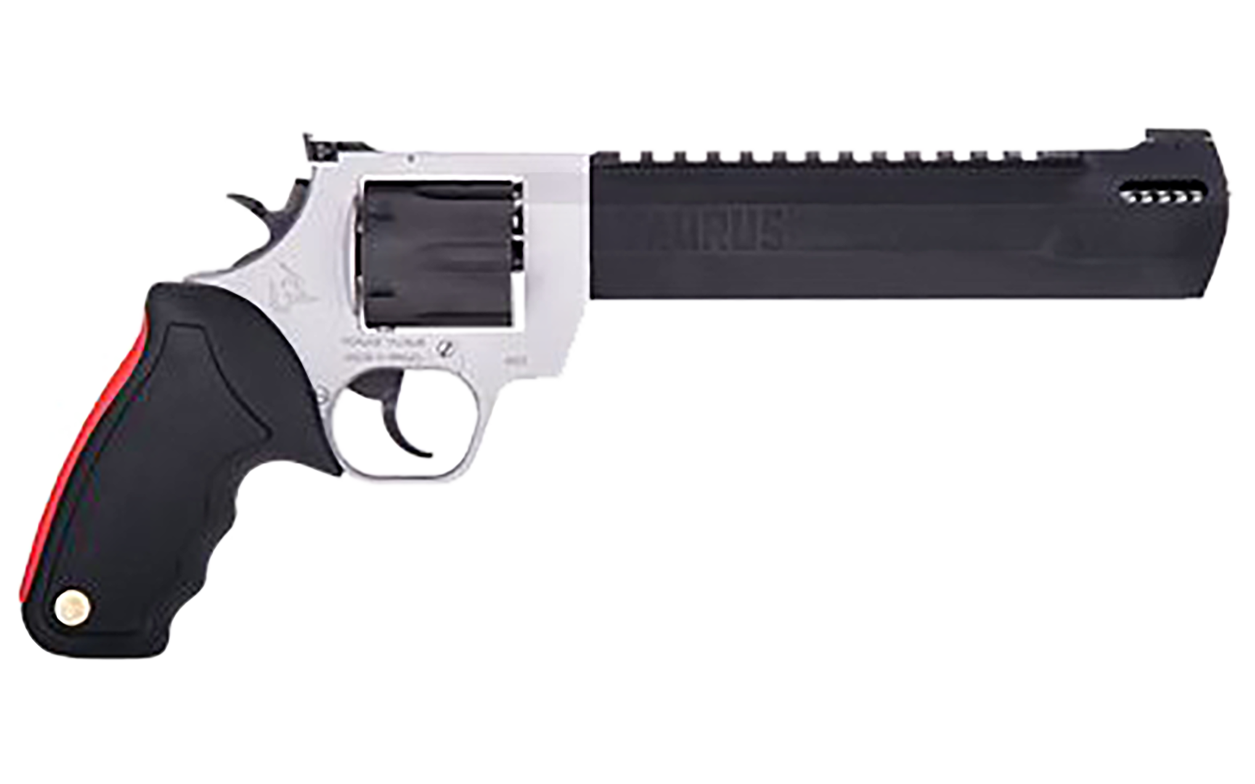 Taurus 2500105RH Raging Hunter  Large Frame 500 S&W Mag 5rd 10" Matte Black Ported/Target Crown Barrel, Matte Black Cylinder, Matte Stainless Steel Frame, Black Rubber Grip