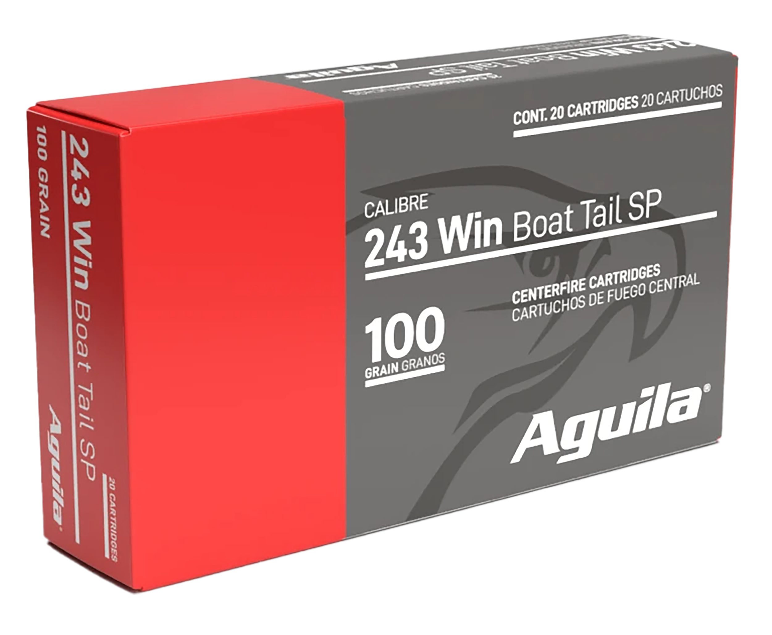 Aguila 8047AG 243Win 100gr InterLock Boat Tail Soft Point 20 Per Box/10 Case