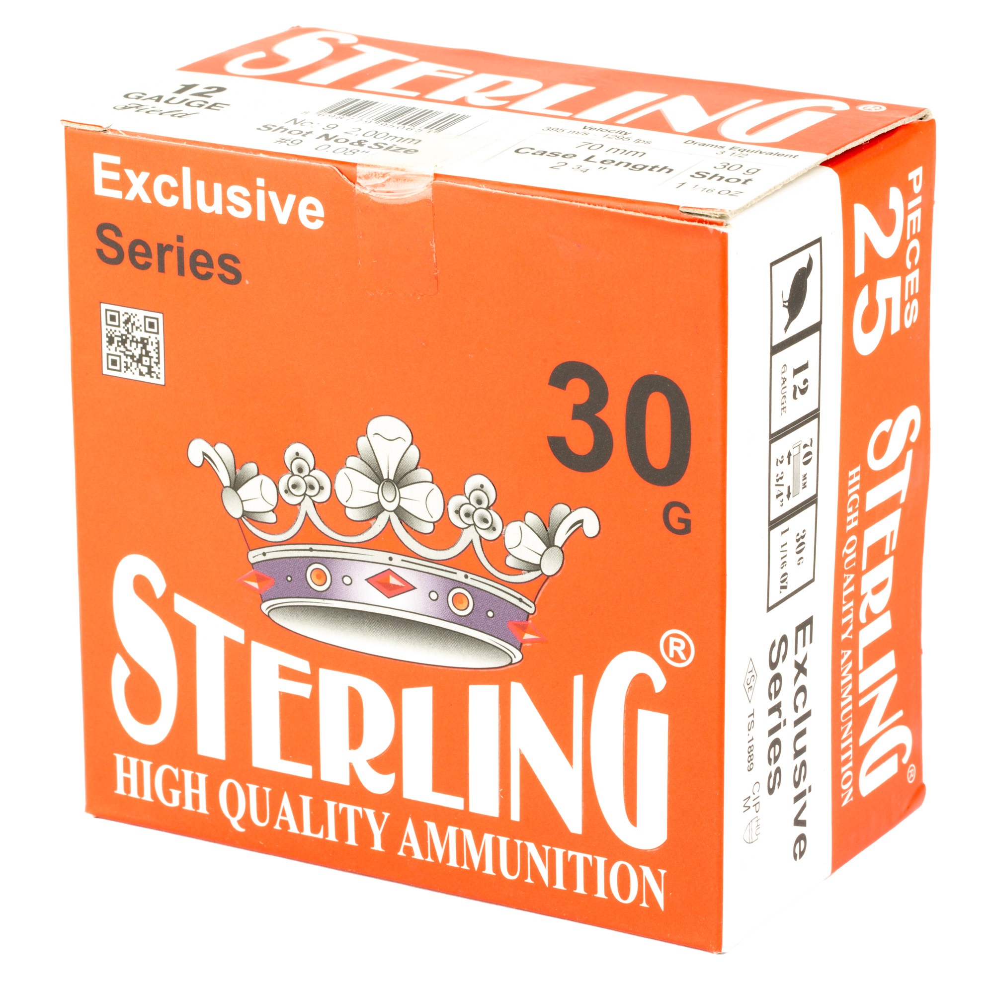 STERLING EXCLSV 12GA 2.75" #9 25/250