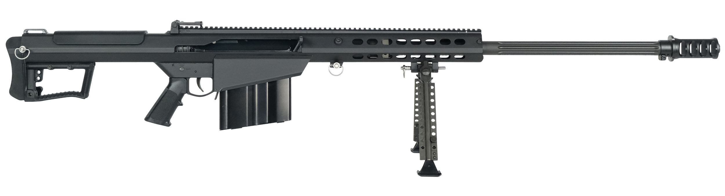 Barrett 18059 M107A1 50 BMG 29" 10+1 Black Cerakote Black Fixed w/Sorbothane Recoil Pad Stock Black Polymer Grip