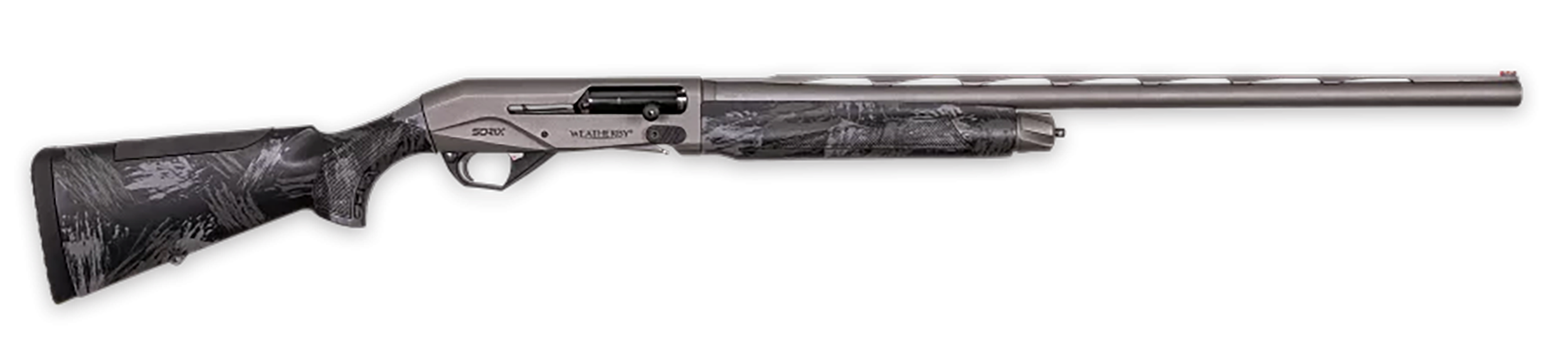 Weatherby XST1228SMG Sorix  Full Size 12 Gauge Semi-Auto 3.50" 2+1 28" Gray Cerakote Vent Rib Barrel & Drilled & Tapped Steel Receiver, Storm Camo Synthetic Stock w/Adj Shim, Ambidextrous