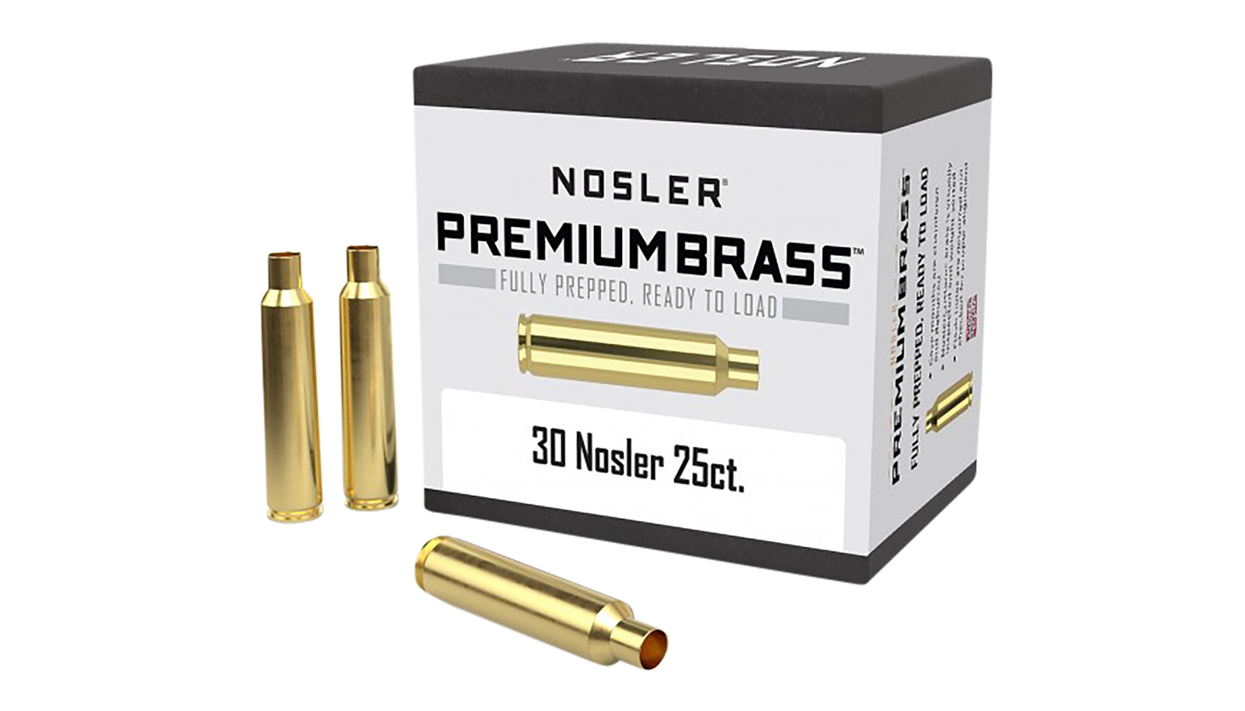 Nosler 10221 Premium Brass Unprimed Cases 30Nosler Rifle Brass 25/Box