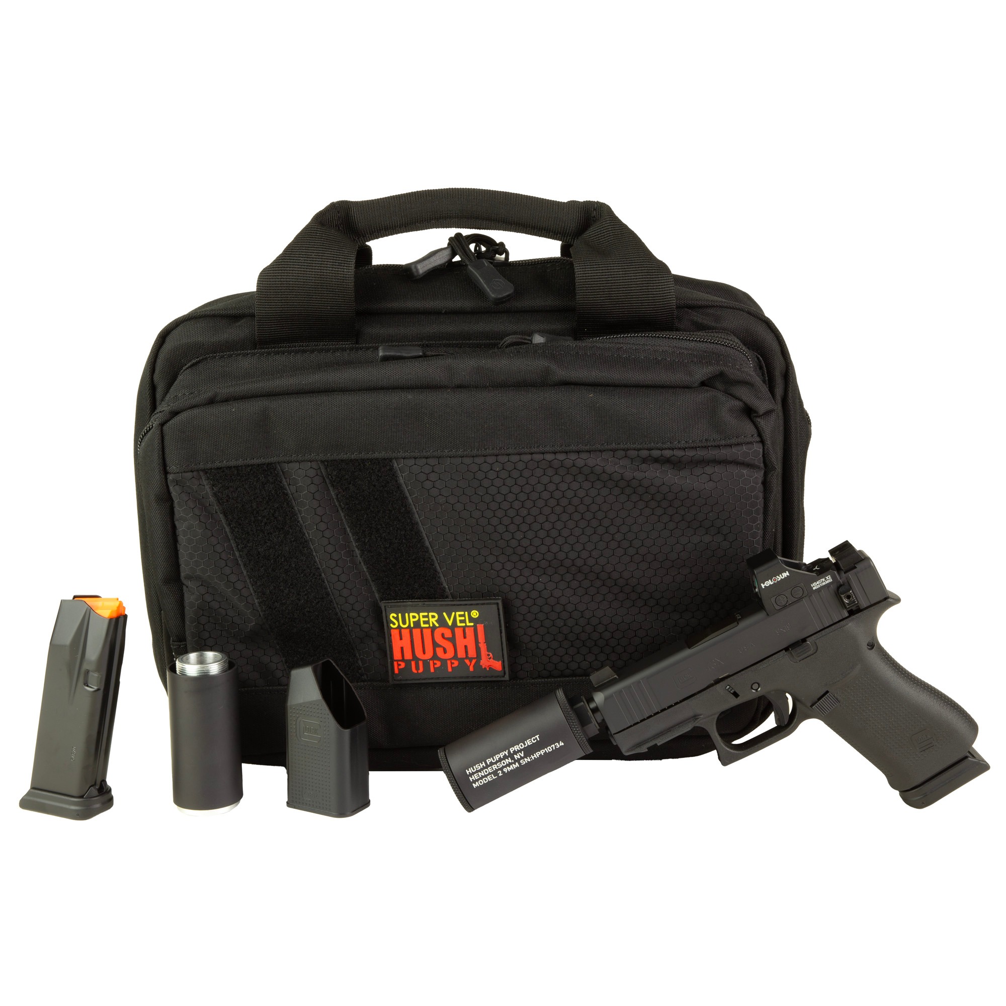 Glock 43X MOS w- Holosun 407K, 9mm, 3.92" Threaded Barrel, 15 RDs, Black-img-3
