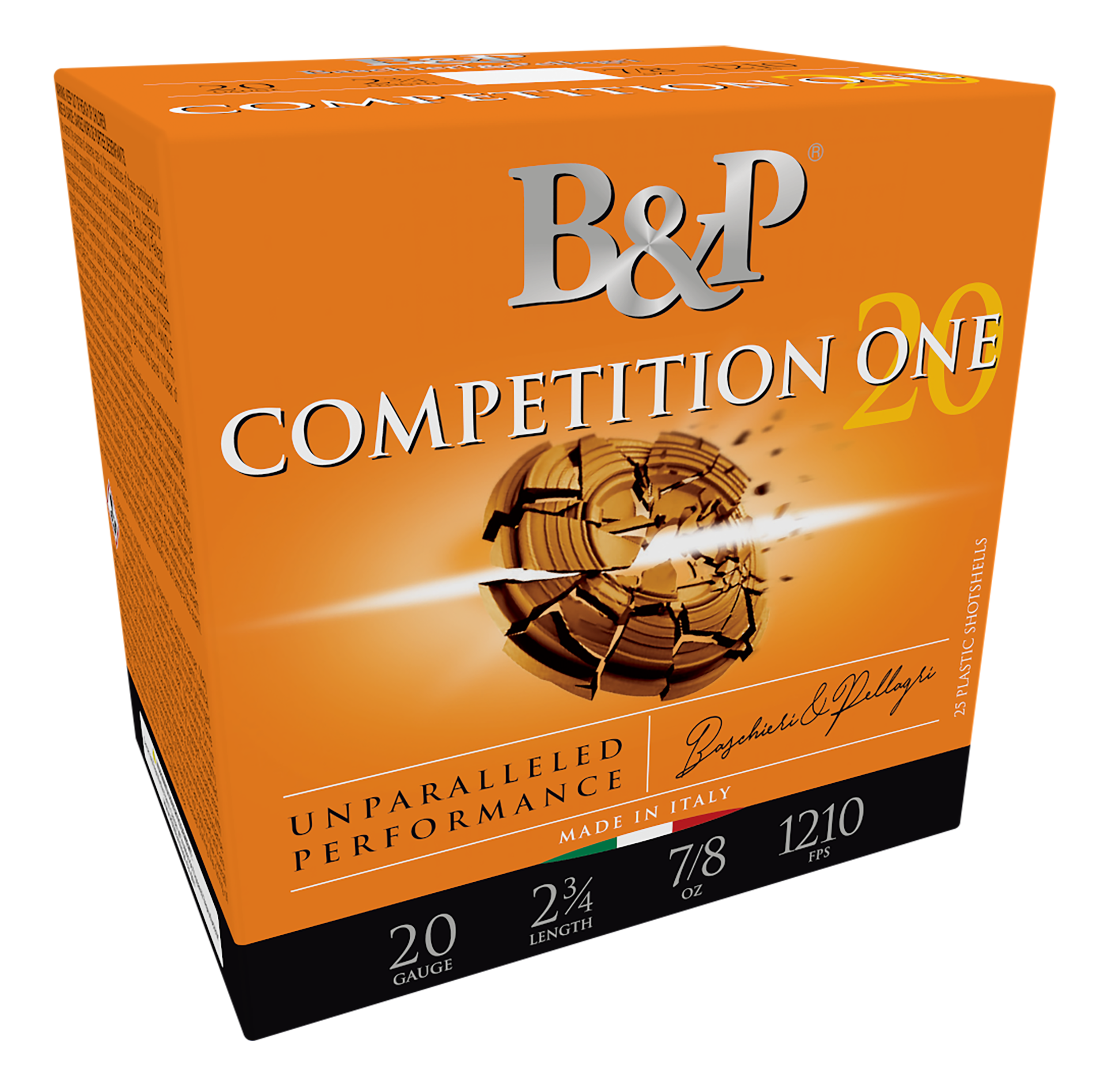 B&P 20B78CP8 Competition ONE 20Gauge 2.75" 7/8oz 8Shot 25 Per Box/10 Case