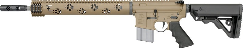RRA LAR15 PREDATOR2 223 WYLDE 6 POS STK 16" BBL ROCKOTE TAN