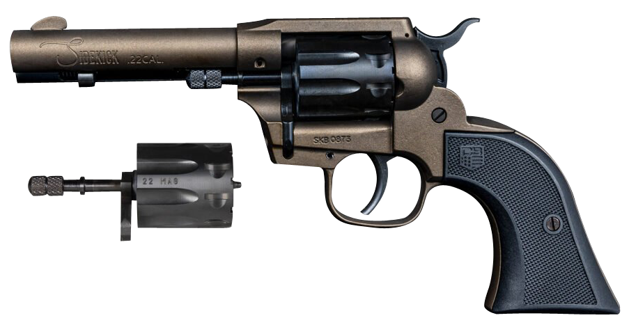 Diamondback DB0500A071 Sidekick 22 LR 22 WMR 9rd Shot 4.50" Midnight Bronze Midnight Bronze Zinc Alloy Midnight Bronze Cerakote Frame Black Cerakote Cylinder Black Polymer Grips