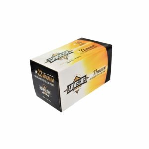 ARMSCOR 22WMR 40G JHP NICKEL 50RD BX/5000RD CASE