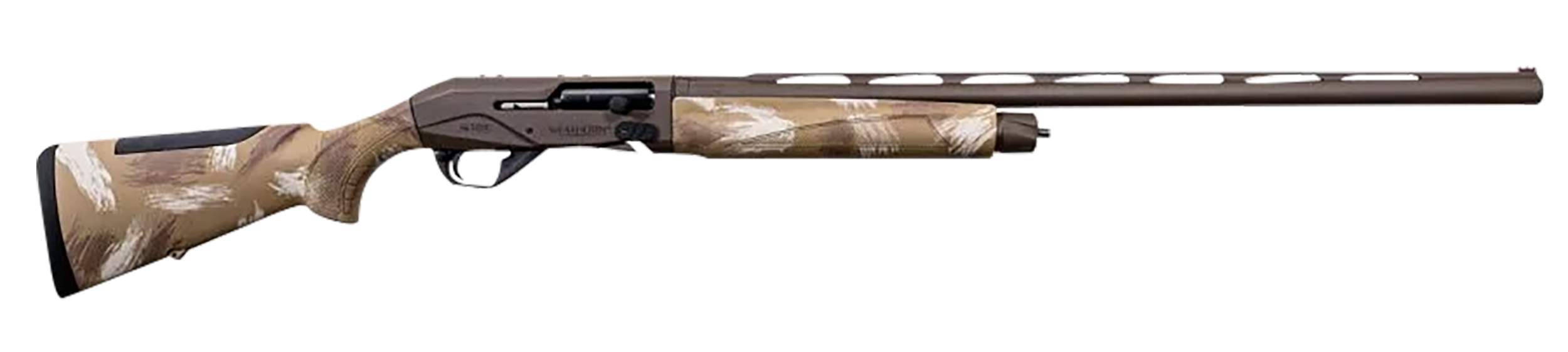 Weatherby XSL1228SMG Sorix Full Size 12 Gauge Semi-Auto 3.50" 2+1 28" Burnt Bronze Cerakote Vent Rib Barrel & Drilled & Tapped Steel Receiver, Slough Camo Synthetic Stock w/Adj Shim, Ambidextrous