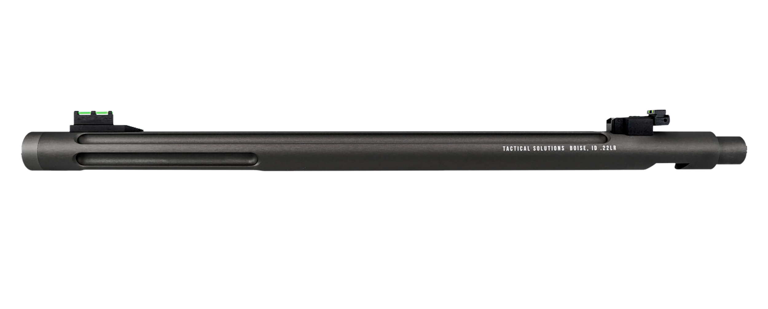 Tactical Solutions 1022OSMB X-Ring Barrel 22 LR 16.50" Fluted & Threaded Matte Black, Fiber Optic Sight Fits Ruger 10/22, Tactical Solutions X-Ring, Thompson Center T/CR22