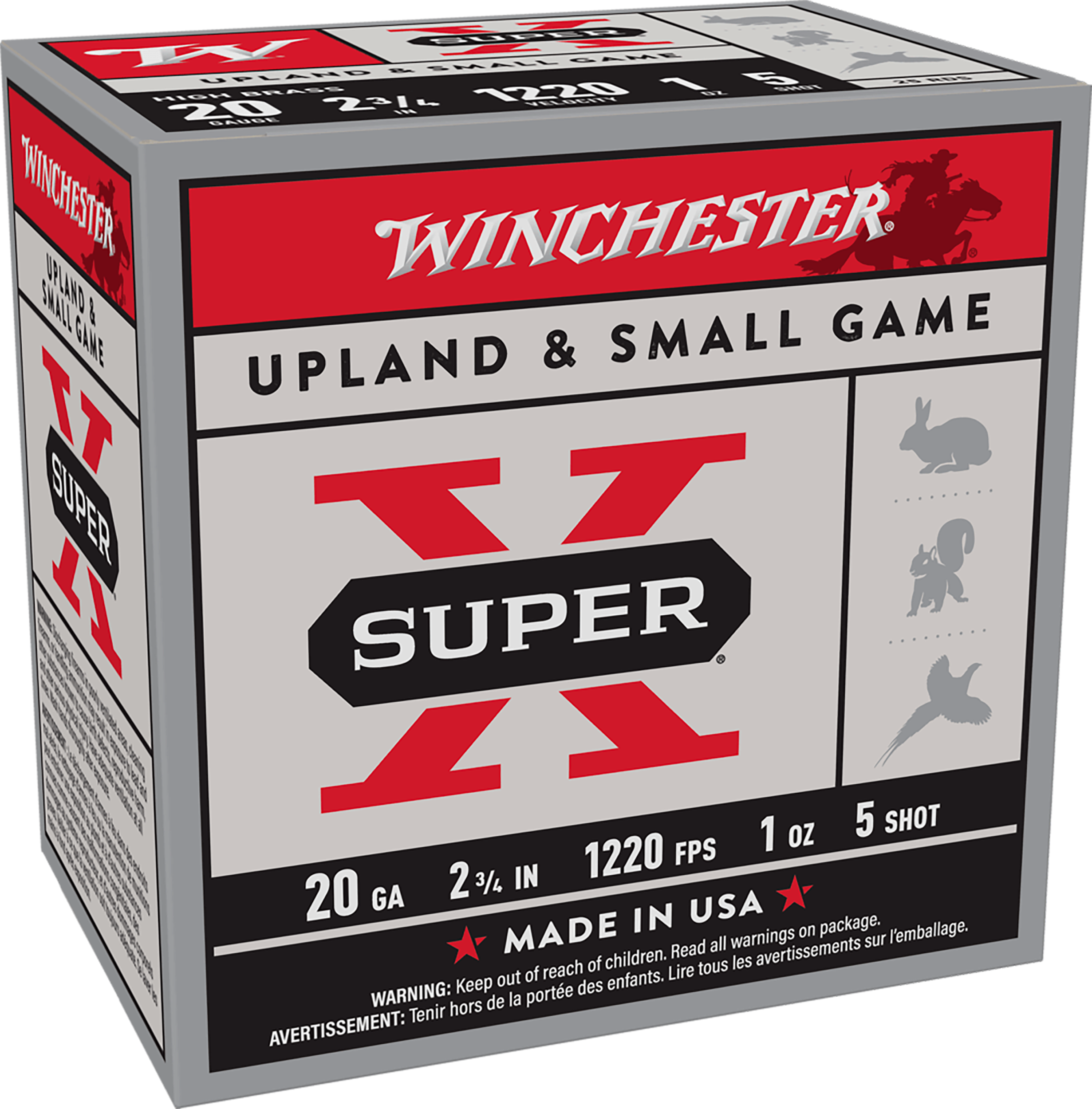 Winchester Ammo X205 Super X Heavy Game Load High Brass 20Gauge 2.75" 1oz 5Shot 25 Per Box/10 Case
