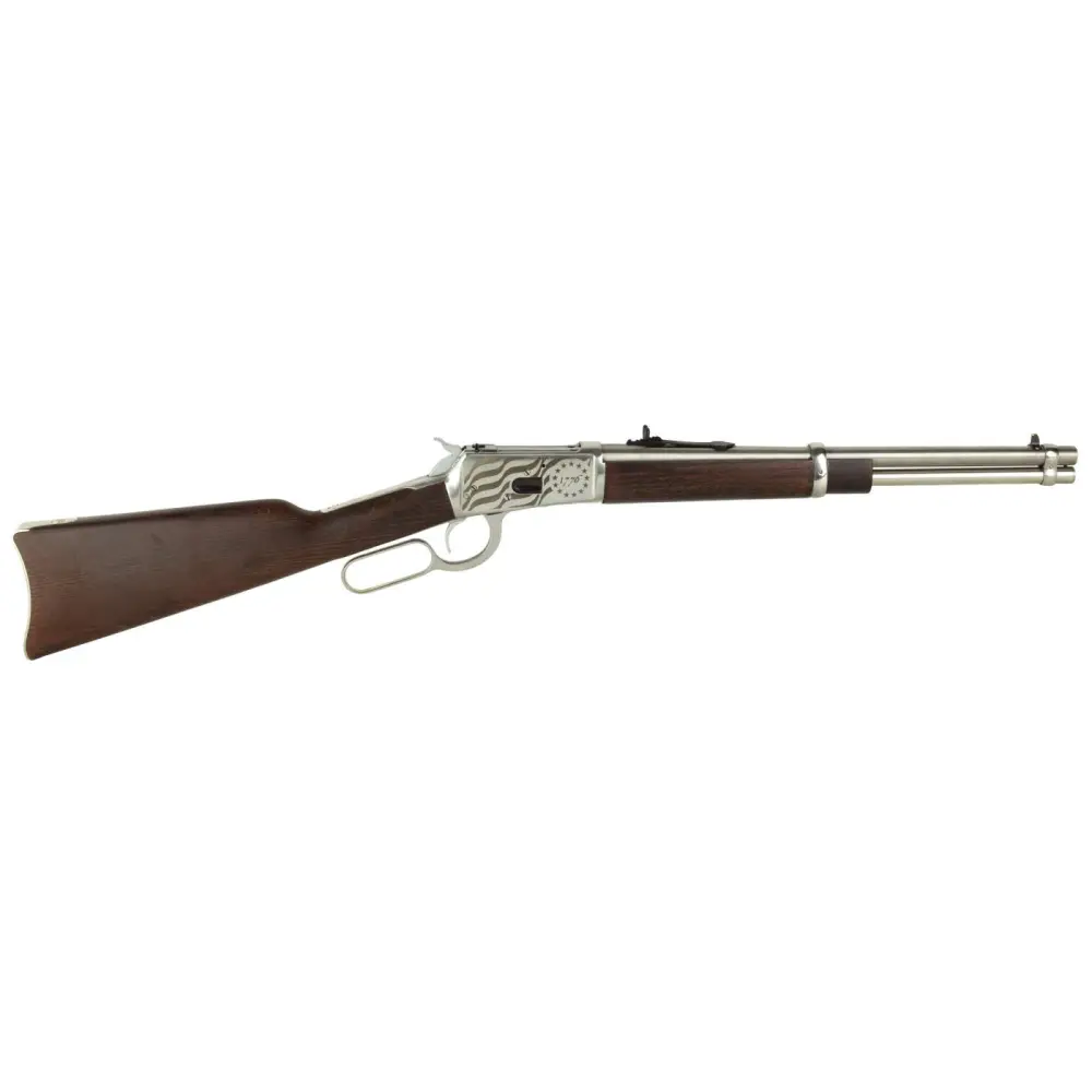 ROSSI R92 357MAG 16" SS/HWRD 8RD 1776 FLAG ENGRAVED