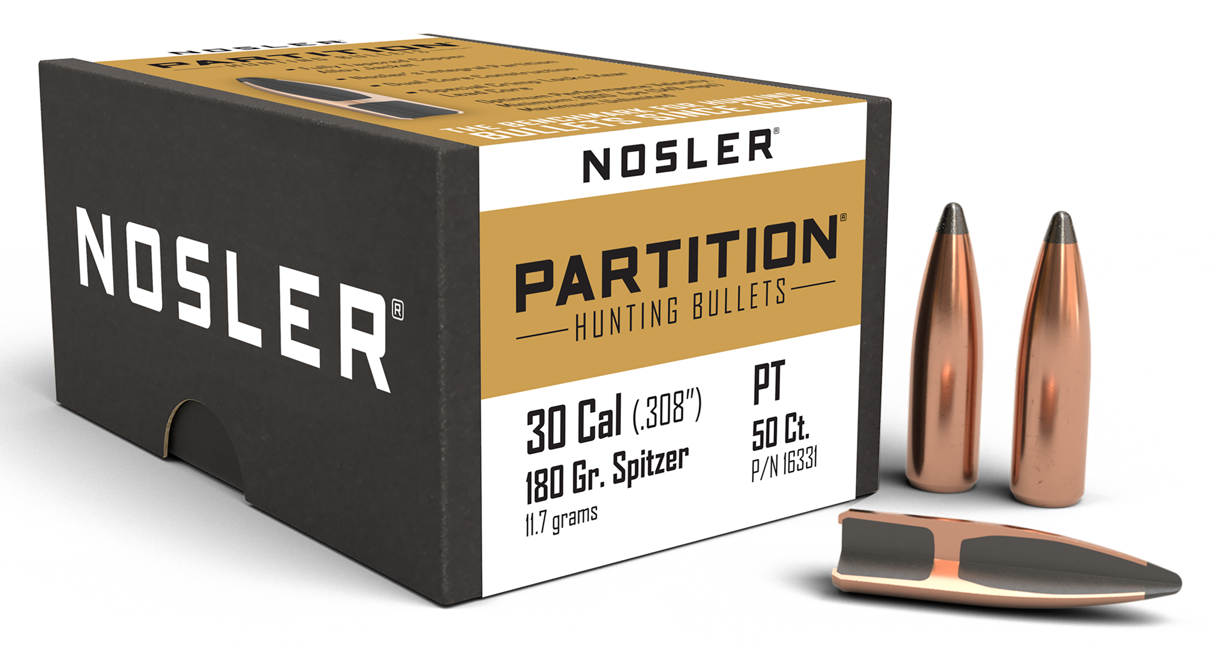 Nosler 16331 Partition  30Cal 180gr Spitzer 50/Box