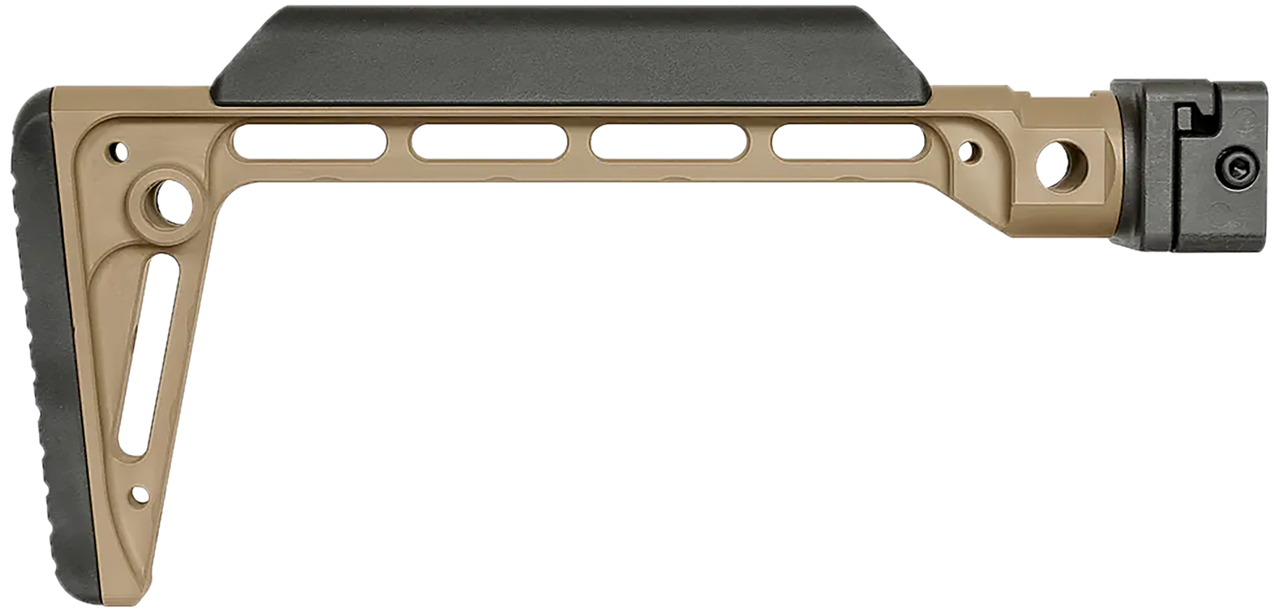 Midwest Industries MIMINSFFDE Minimalistic Side Folding Stock Flat Dark Earth 6061 Aluminum Folding