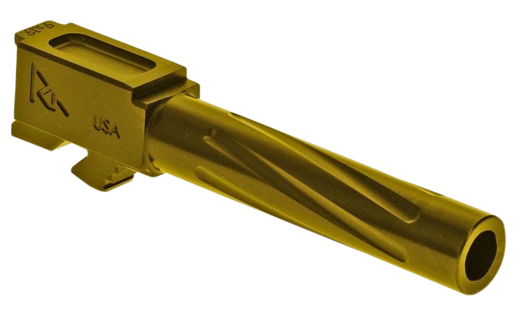 Rival Arms RA20G203E Precision V1 Match Grade 9mm Luger Compatible w/Glock 19 Gen5, 4.02" Fluted Gold PVD Stainless Steel