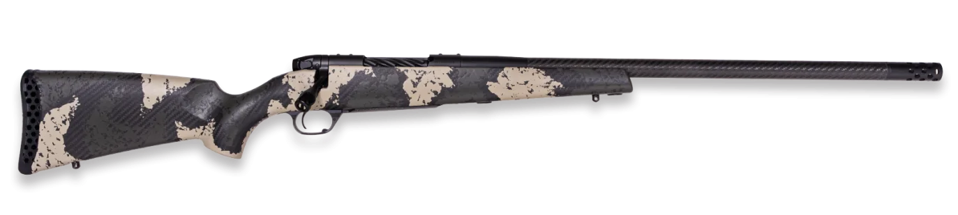 Weatherby MGS01N22CMR4B Mark V Backcountry Guide 22 Creedmoor 3+1 22" +2" Carbon Fiber BSF Threaded Barrel, Graphite Black Cerakote Steel Drilled & Tapped Receiver, Black w/Olive Green & Backpack Acce