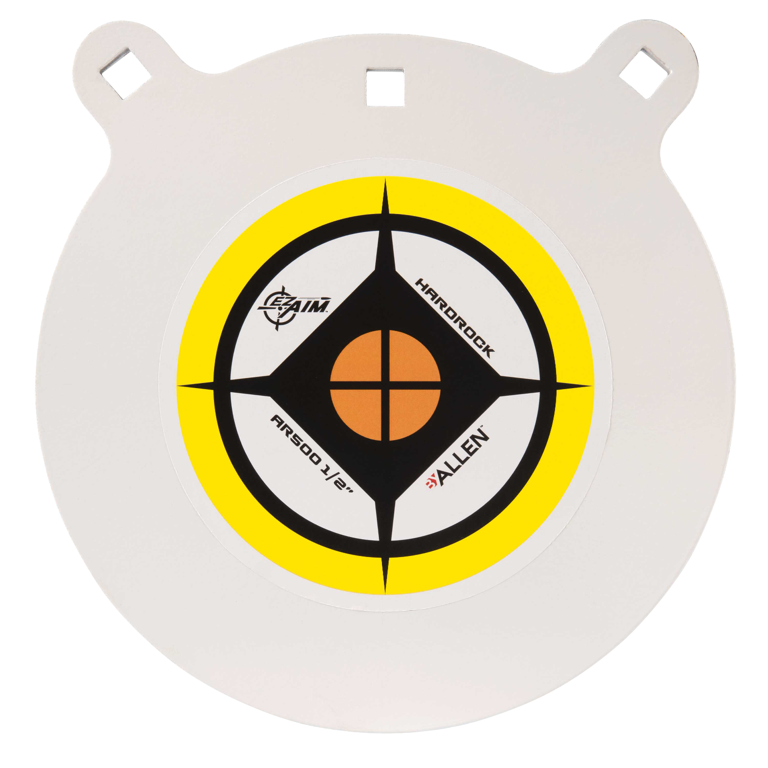 EZ-Aim 15600 Hardrock  10" AR500 Steel Gong Shooting Target .50" Thickness White / Yellow / Black