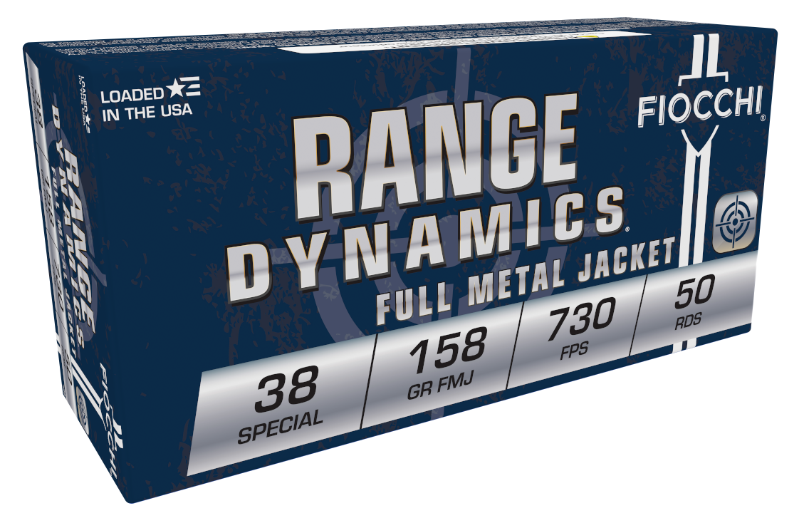 Fiocchi 38G Range Dynamics  38Special 158gr Full Metal Jacket 50 Per Box/20 Case
