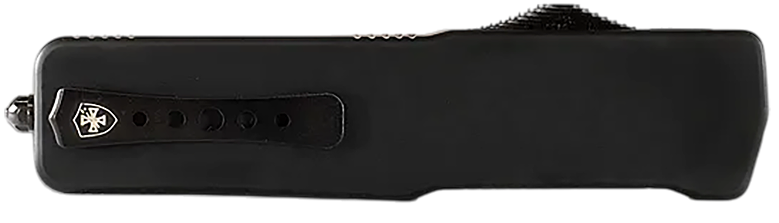 Templar Knife XMCABK121 Excalibur Money Clip 1.90" OTF Dagger Plain Black Oxide Stonewashed Powder Coated D2 Steel Blade, 3.38" Black Anodized Aluminum Handle